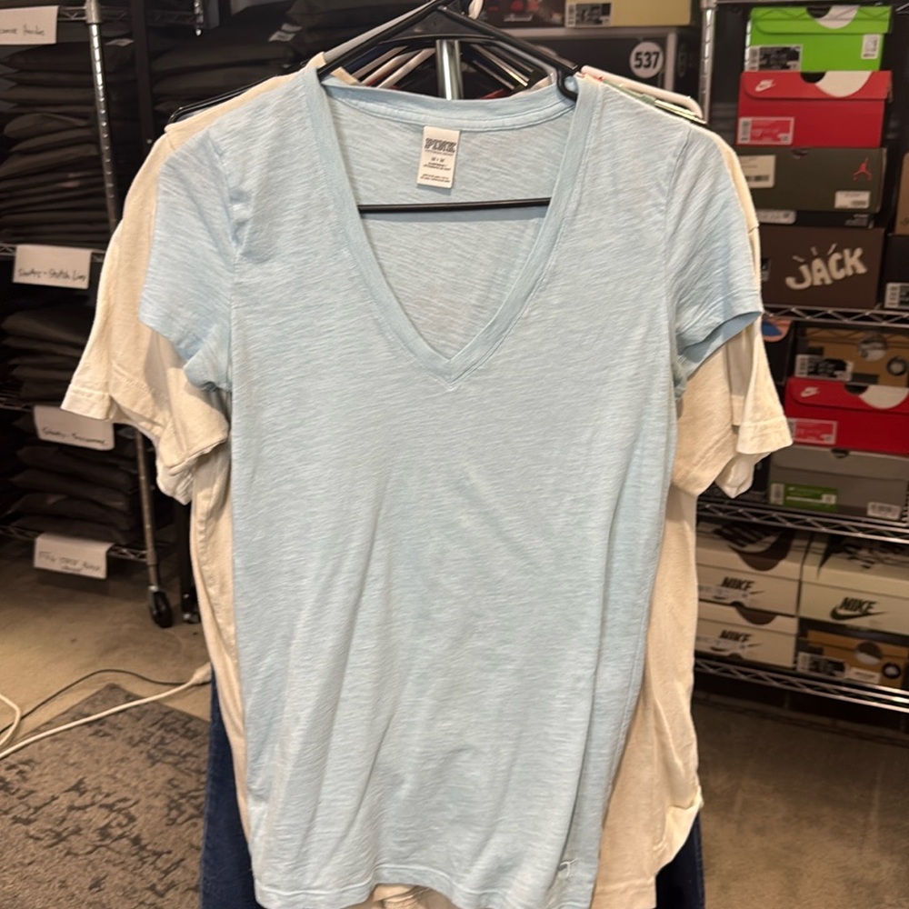 Item 105 PINK Brand Light Blue T